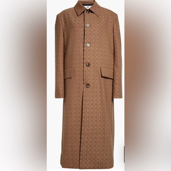 Marine Serre Moon Diamant Jacquard Longline Coat, size small NWT - Picture 3 of 11